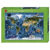 heye 29797 satellite map puzzle 2000 piece