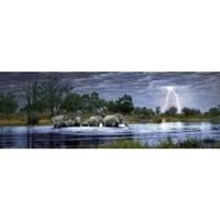 Herd Of Elephants - Panorama 2000 pieces Jigsaw Puzzle
