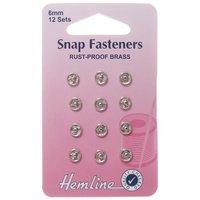 Hemline Sew On Snap Fastener Nickel - 6mm 375244