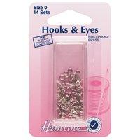 Hemline Hooks and Eyes Nickel - Size 0 375265