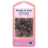 hemline hooks and eyes black size 9 375269