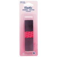 Hemline General Purpose Knitted Elastic Black - 2m x 12mm 375460