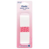 hemline general purpose knitted elastic white 1m x 32mm 375467