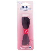 Hemline General Purpose Braided Elastic Black - 5m x 3mm 375468