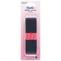 Hemline General Purpose Knitted Elastic Black - 1m x 32mm 375469