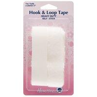 hemline hook loop tape stick on heavy duty 1m x 25mm white 375475