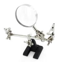 helping hand tool with glass magnifier