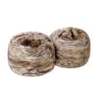 HELEN MOORE FAUX FUR WRIST WARMERS in Truffle