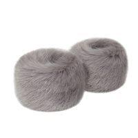 HELEN MOORE FAUX FUR WRIST WARMERS in Opal