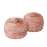 helen moore faux fur wrist warmers in dusky