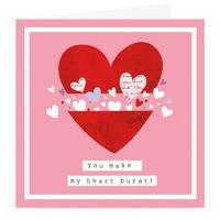 Heart Burst Valentine\'s Card