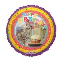 Helium Balloon - Happy Birthday (Cat)