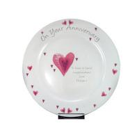 Hearts Anniversary Plate