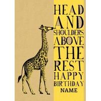 head and shoulders vintage birthday card