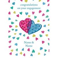 heart confetti | personalised engagement card