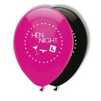 Hen Night Two-Sided Print Latex Party Balloons