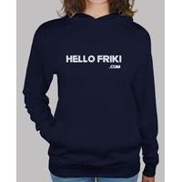 hellofriki.com white - hooded sweater girl