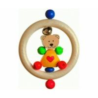 Heimess Wooden Bear & Heart Circular Rattle