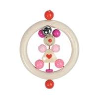 Heimess Ring Rattle - Pink Mouse