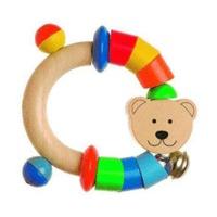 Heimess Wooden Bear Rattle 9.5 cm