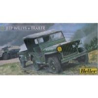 Heller Jeep Willys & Trailer (81105)