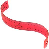 Helix K47010 Translucent Flexible Ruler 30mm