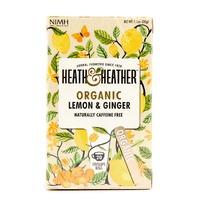 Heath & Heather Organic Lemon & Ginger 20 Tea Bags - 20   Tea Bags