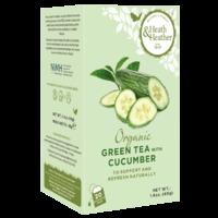 Heath & Heather Organic Green Tea with Cucumber 20 Tea Bags - 20   Tea Bags, Green