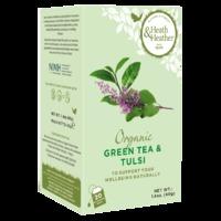 Heath & Heather Organic Green Tea & Tulsi 20 Tea Bags - 20   Tea Bags, Green