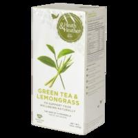 Heath & Heather Green Tea & Lemongrass 20 Tea Bags, Green