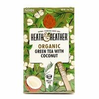 Heath & Heather Organic Green Tea with Coconut 20 Tea Bags - 20   Tea Bags, Green