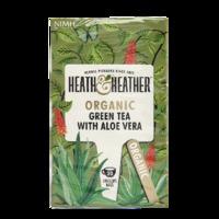 heath heather organic green tea aloe vera 20 tea bags green