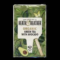 Heath & Heather Organic Green Tea & Avocado 20 Tea Bags, Green
