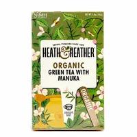 Heath & Heather Organic Green Tea with Manuka 20 Tea Bags - 20   Tea Bags, Green