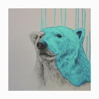 Hey There, Polar Bear - Aqua By Louise McNaught