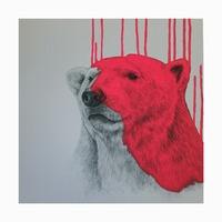 Hey There, Polar Bear - Neon Pink By Louise McNaught