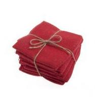 Hessian Fabric Fat Quarter Red