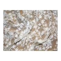 Helena Dimensional Floral Tulle Couture Bridal Lace Fabric Ivory