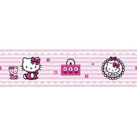 Hello Kitty \'Candy Stripe\' Self Adhesive Wallpaper Border