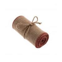 hessian fabric roll 2m natural red