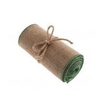 hessian fabric roll 2m natural green