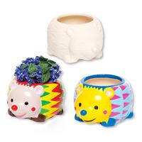 hedgehog ceramic flowerpots pack of 4