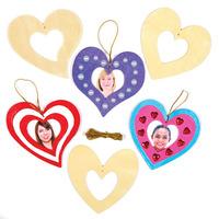 Heart Wooden Photo Frames (Pack of 32)