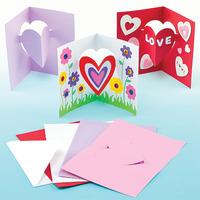 heart pop out cards pack of 8