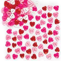 Heart-Shaped Buttons (Pack of 200)