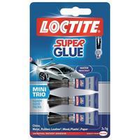 Henkel Loctite Mini Trio Ideal for Leather Wood Metal Stone Glass and Most Plastics