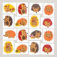 hedgehog pals tattoos pack of 24