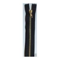 Heavy Brass Metal Closed End Jean Zips 10cm Black