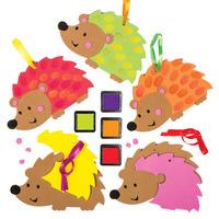 Hedgehog Fingerprint Decoration Kits (Pack of 5)