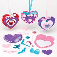 Heart Decoration Sewing Kits (Pack of 3)